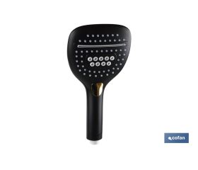 MANGO DUCHA NEGRO MATE 3 FUNCIONES