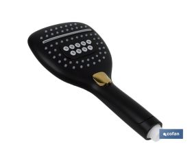 MANGO DUCHA NEGRO MATE 3 FUNCIONES