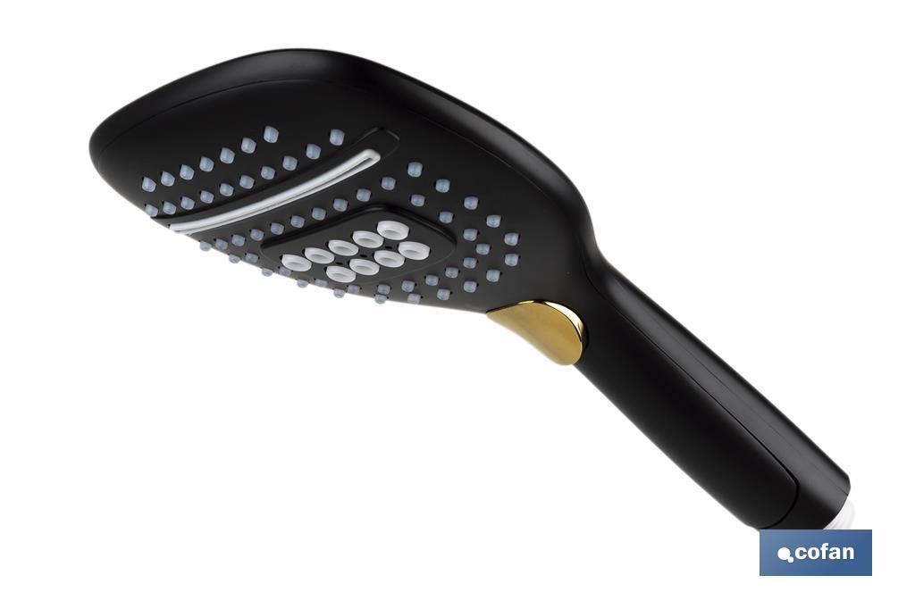 MANGO DUCHA NEGRO MATE 3 FUNCIONES