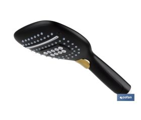 MANGO DUCHA NEGRO MATE 3 FUNCIONES