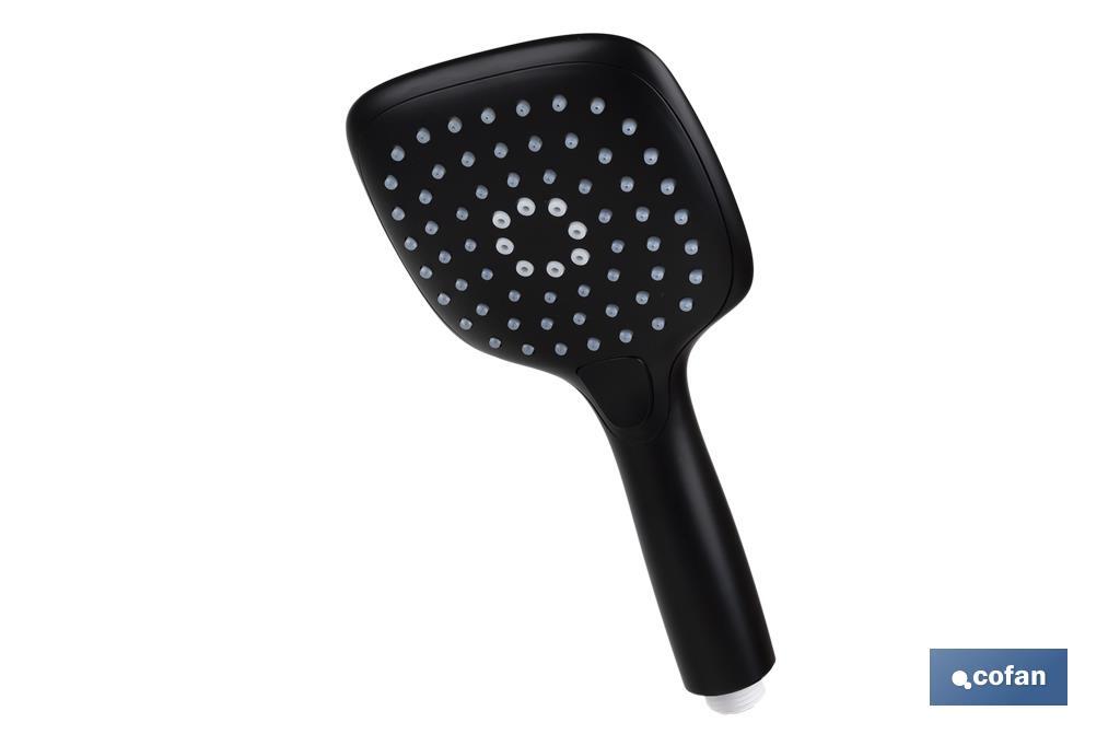 KIT DE DUCHA MANGO+FLEXO+SOPORTE NEGRO