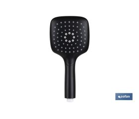 KIT DE DUCHA MANGO+FLEXO+SOPORTE NEGRO