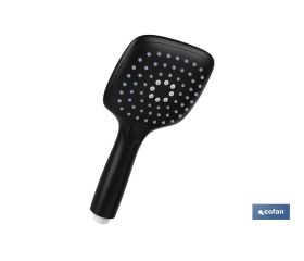 KIT DE DUCHA MANGO+FLEXO+SOPORTE NEGRO