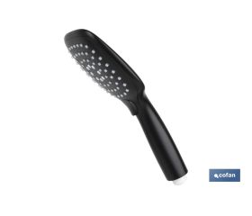 KIT DE DUCHA MANGO+FLEXO+SOPORTE NEGRO