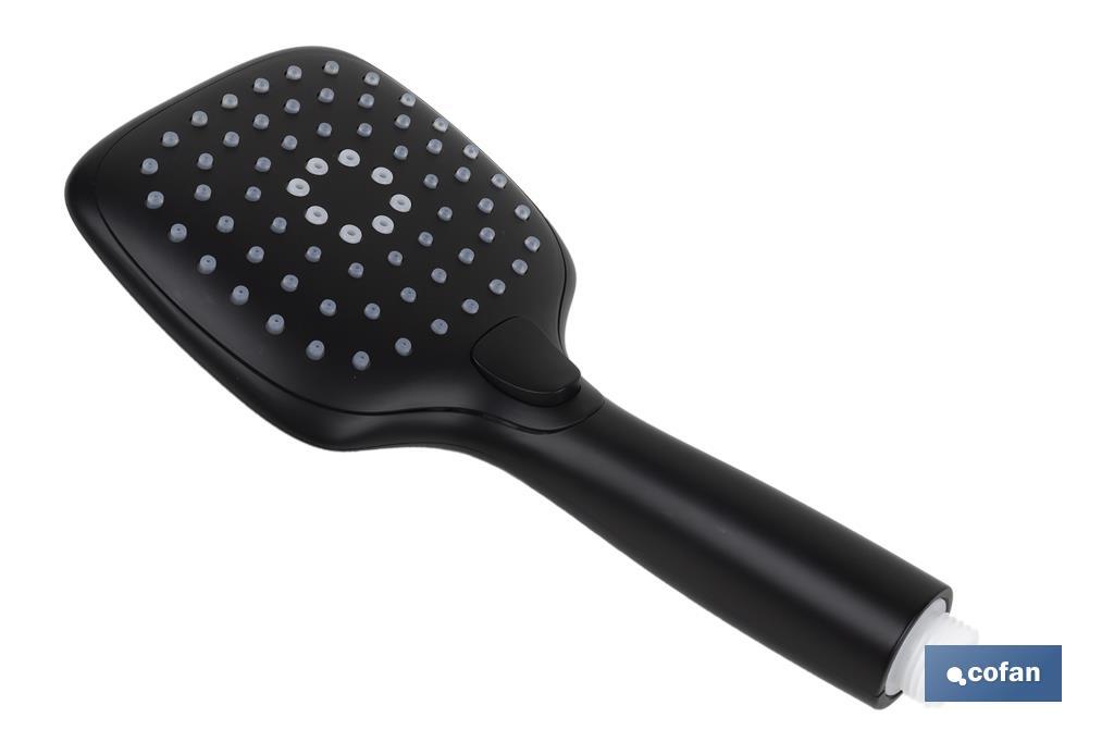 KIT DE DUCHA MANGO+FLEXO+SOPORTE NEGRO