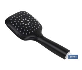 KIT DE DUCHA MANGO+FLEXO+SOPORTE NEGRO