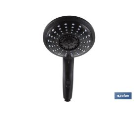 MANGO DUCHA NEGRO MATE 5 FUNCIONES