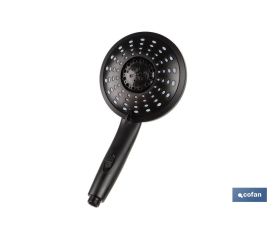 MANGO DUCHA NEGRO MATE 5 FUNCIONES