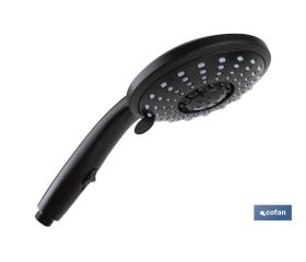 MANGO DUCHA NEGRO MATE 5 FUNCIONES