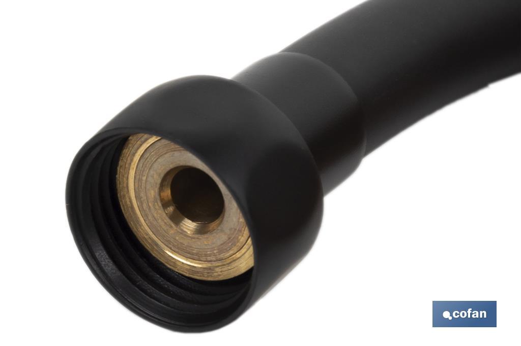 FLEXO DUCHA PVC NEGRO MATE 150 cm
