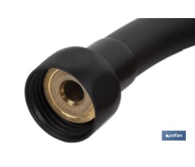 FLEXO DUCHA PVC NEGRO MATE 150 cm