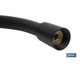 FLEXO DUCHA PVC NEGRO MATE 150 cm