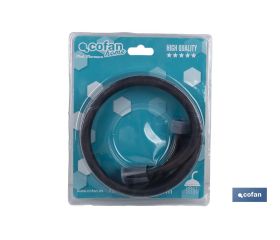 FLEXO DUCHA PVC NEGRO MATE 150 cm