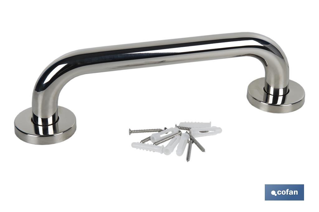 BARRA DE APOYO RECTA DE ACERO INOXIDABLE 304 (30 X 2.5 CM)