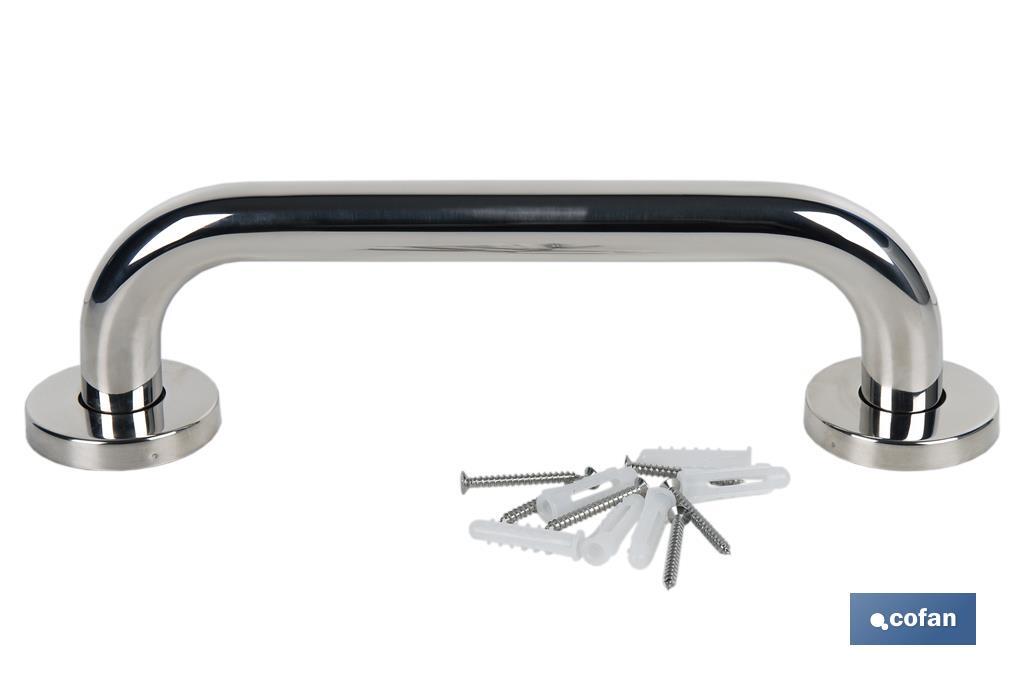 BARRA DE APOYO RECTA DE ACERO INOXIDABLE 304 (30 X 2.5 CM)