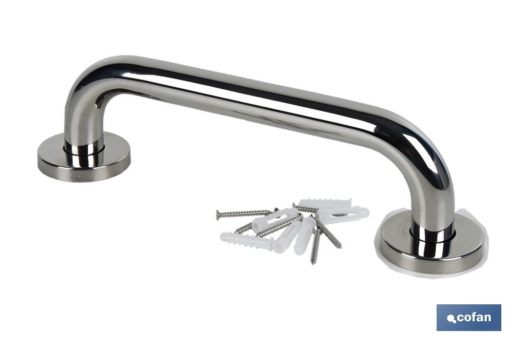 BARRA DE APOYO RECTA DE ACERO INOXIDABLE 304 (30 X 2.5 CM)