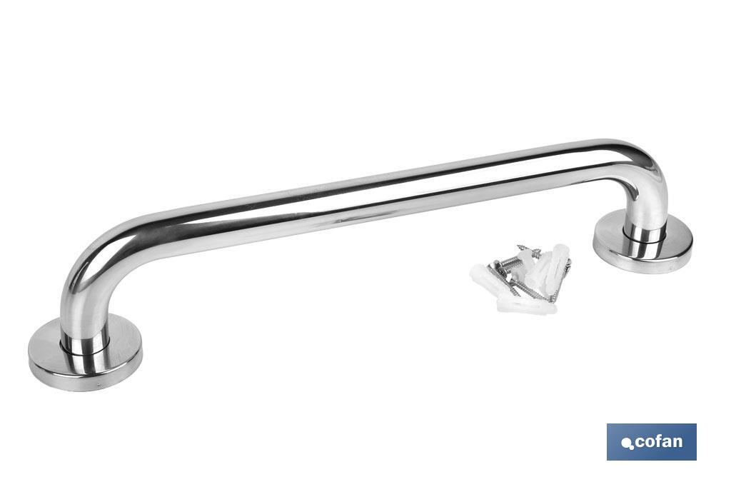 BARRA DE APOYO RECTA DE ACERO INOXIDABLE 304 (40 X 2.5 CM)