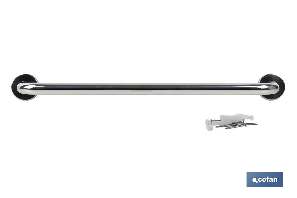 BARRA DE APOYO RECTA DE ACERO INOXIDABLE 304 (60 X 2.5 CM)