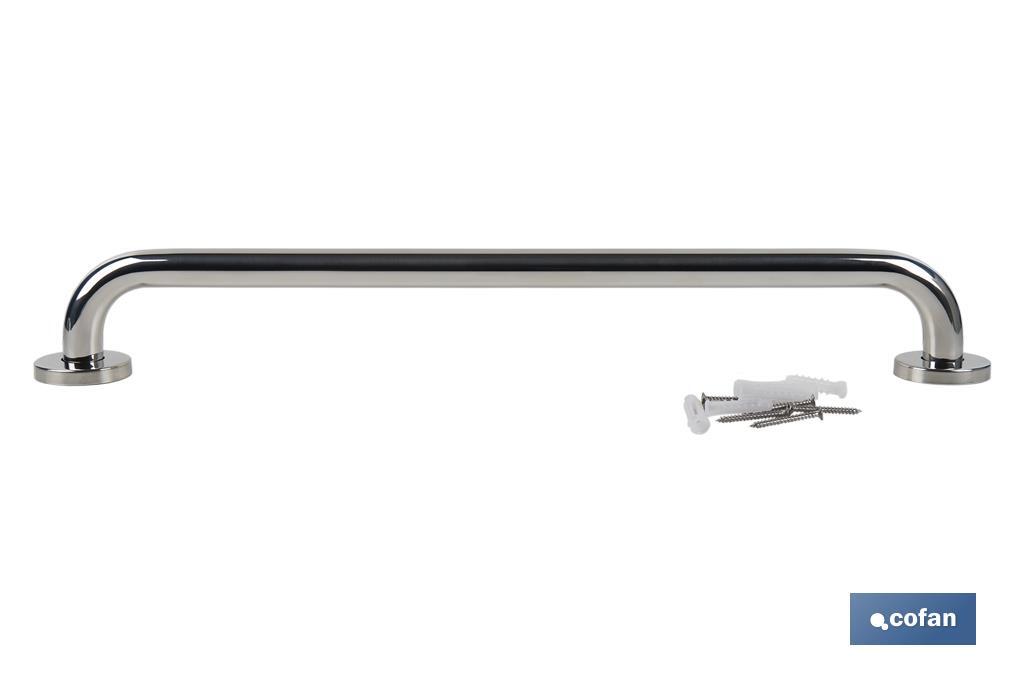 BARRA DE APOYO RECTA DE ACERO INOXIDABLE 304 (60 X 2.5 CM)