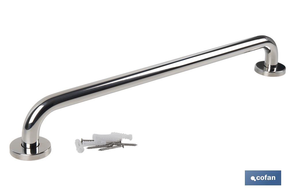 BARRA DE APOYO RECTA DE ACERO INOXIDABLE 304 (60 X 2.5 CM)