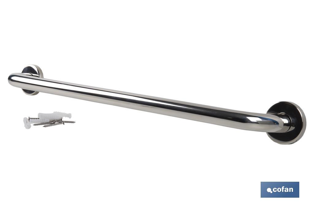 BARRA DE APOYO RECTA DE ACERO INOXIDABLE 304 (60 X 2.5 CM)