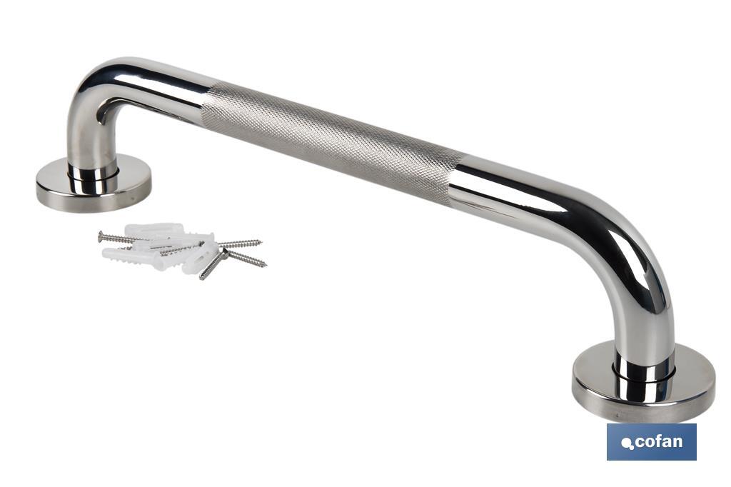 BARRA DE APOYO RECTA ANTIDESLIZANTE DE ACERO INOXIDABLE 304 (30 X 2.5 CM)