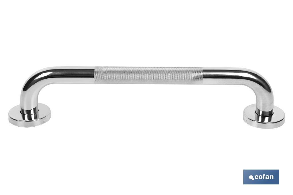 BARRA DE APOYO RECTA ANTIDESLIZANTE DE ACERO INOXIDABLE 304 (40 X 2.5 CM)