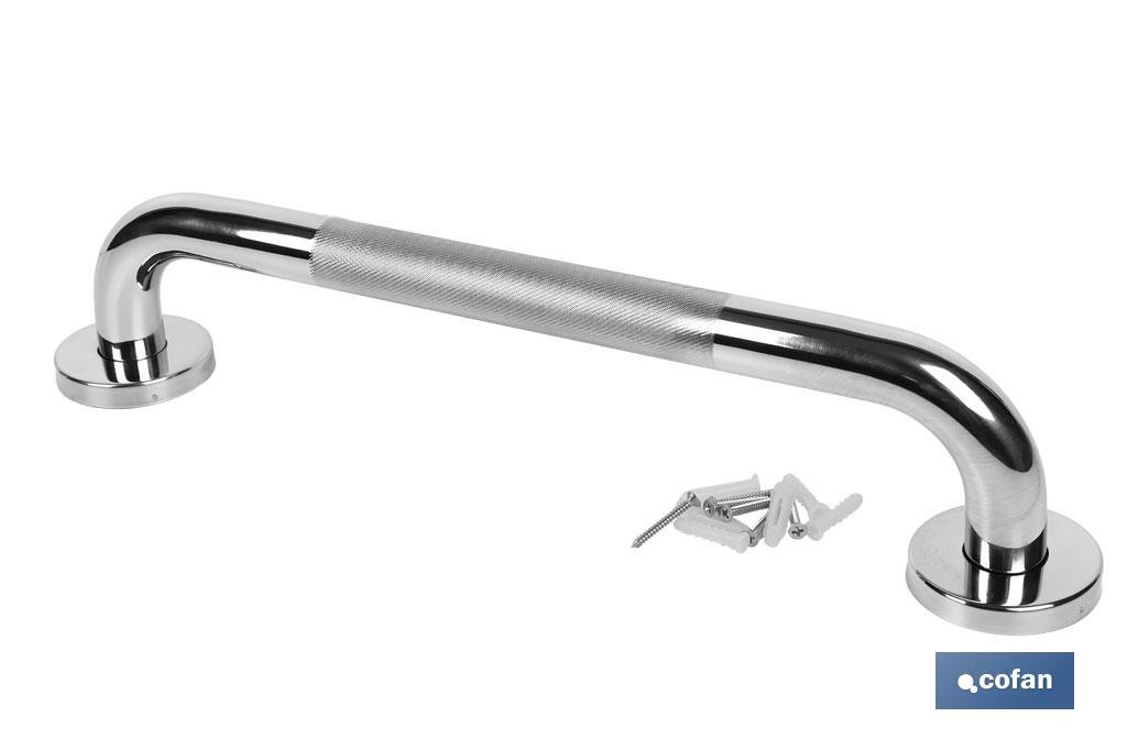 BARRA DE APOYO RECTA ANTIDESLIZANTE DE ACERO INOXIDABLE 304 (40 X 2.5 CM)