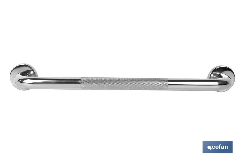 BARRA DE APOYO RECTA ANTIDESLIZANTE DE ACERO INOXIDABLE 304 (50 X 2.5 CM)