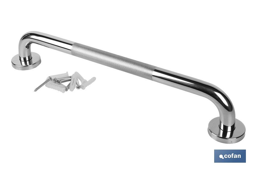 BARRA DE APOYO RECTA ANTIDESLIZANTE DE ACERO INOXIDABLE 304 (50 X 2.5 CM)