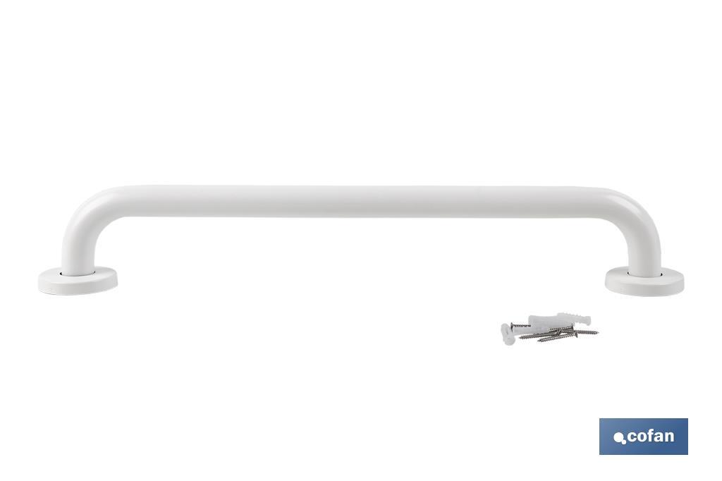 BARRA DE APOYO RECTA BLANCA (40 X 2.5 CM