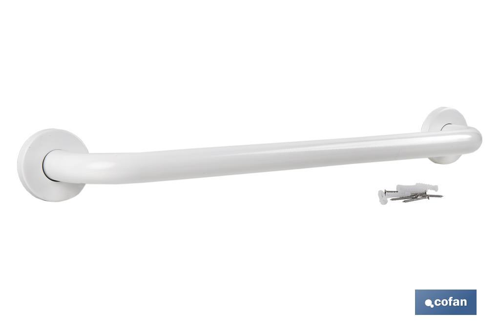 BARRA DE APOYO RECTA BLANCA (40 X 2.5 CM