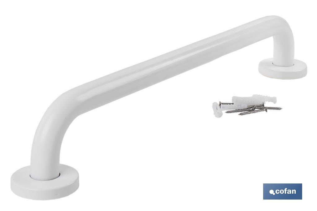 BARRA DE APOYO RECTA BLANCA (40 X 2.5 CM