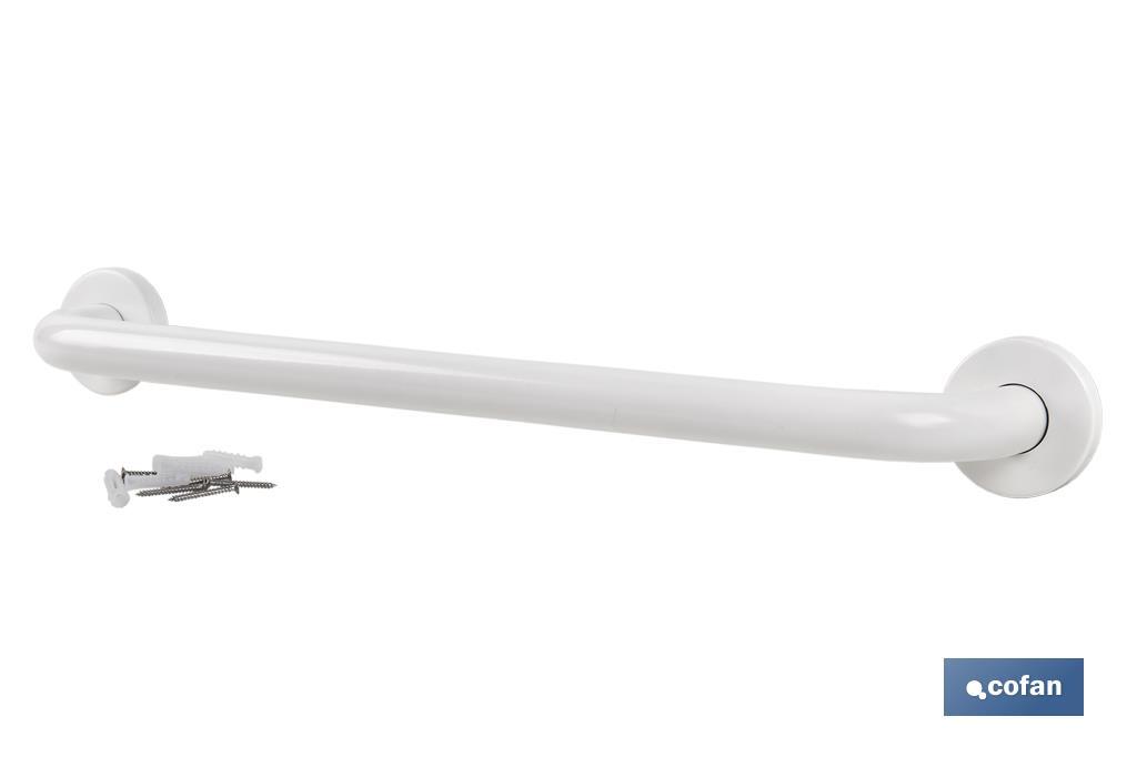 BARRA DE APOYO RECTA BLANCA (40 X 2.5 CM