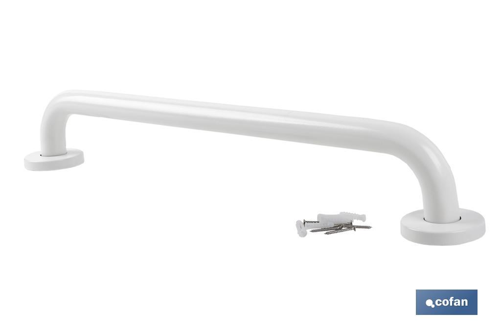 BARRA DE APOYO RECTA BLANCA (40 X 2.5 CM