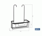CESTA DUCHA PORTAGEL COLOR NEGRO