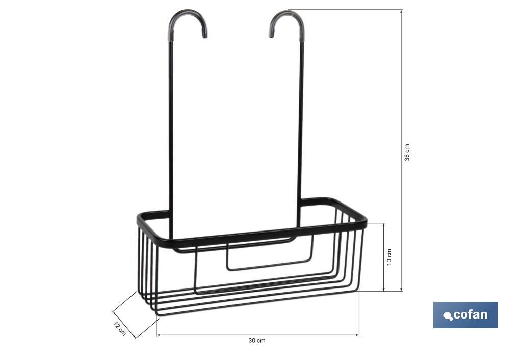 CESTA DUCHA PORTAGEL COLOR NEGRO