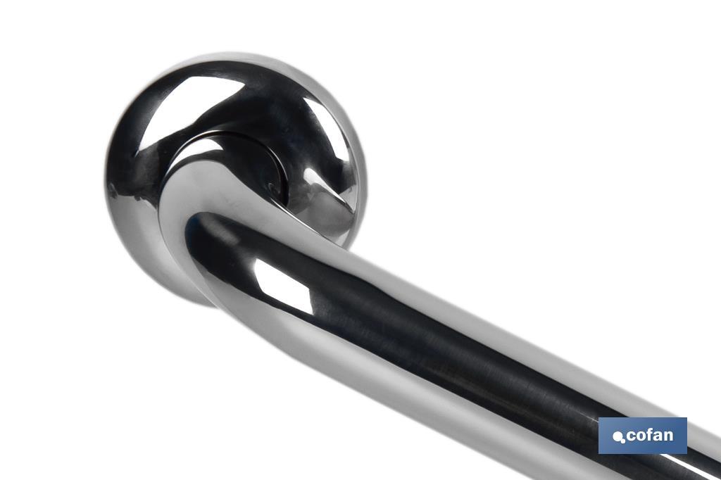 BARRA DE APOYO CON ANGULO DE 135º DE ACERO INOXIDABLE 304 (50 x 3.2 CM)