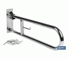 BARRA ABATIBLE PARA APOYO CON ACCESORIO DE PAPEL HIGIENICO 74 CM