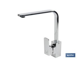 GRIFO DE COCINA MONOMANDO CON DISEÑO CUADRADO 35 MM