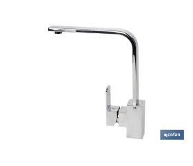 GRIFO DE COCINA MONOMANDO CON DISEÑO CUADRADO 35 MM