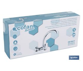 GRIFO DE COCINA/ LAVADERO MONOMANDO PARA PARED CON CAÑO ALTO