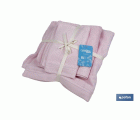JUEGO DE 3 TOALLAS ROSA CLARO 580 G/M2 GAMA FLOR 30X50  50X100  70X140 CM