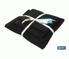 JUEGO DE 3  TOALLAS NEGRO 580 G/M2 GAMA BRILLANTE 30X50  50X100  70X140 CM