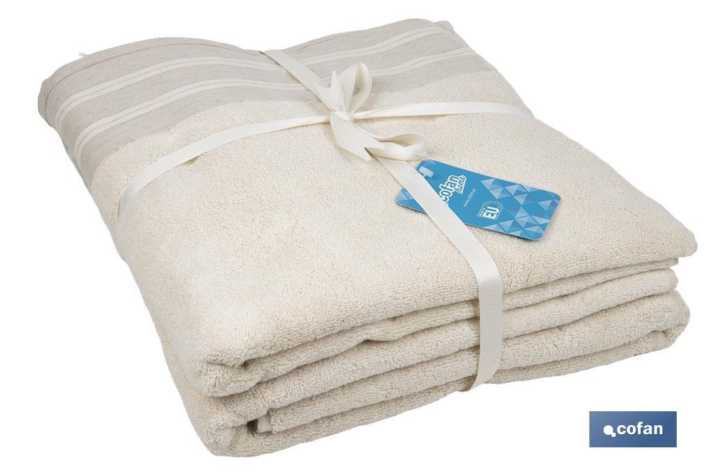 JUEGO DE 2  TOALLAS NATURE 600 G/M2  GAMA INSPIRACIÓN 70X140  100X150 CM