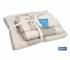JUEGO DE 3 TOALLAS NATURE 600 G/M2  GAMA ALMA 30X50  50X100  70X140 CM