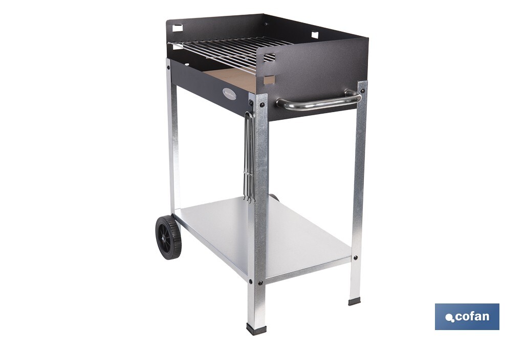 BARBACOA DE CARBÓN CON LADRILLO REFRACTARIO 567 X 360 X 830 MM