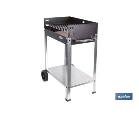 BARBACOA DE CARBÓN CON LADRILLO REFRACTARIO 567 X 360 X 830 MM