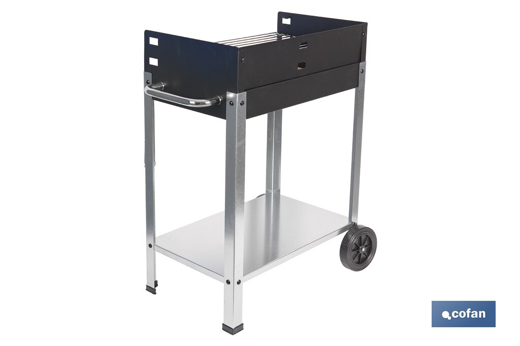 BARBACOA DE CARBÓN CON LADRILLO REFRACTARIO 567 X 360 X 830 MM