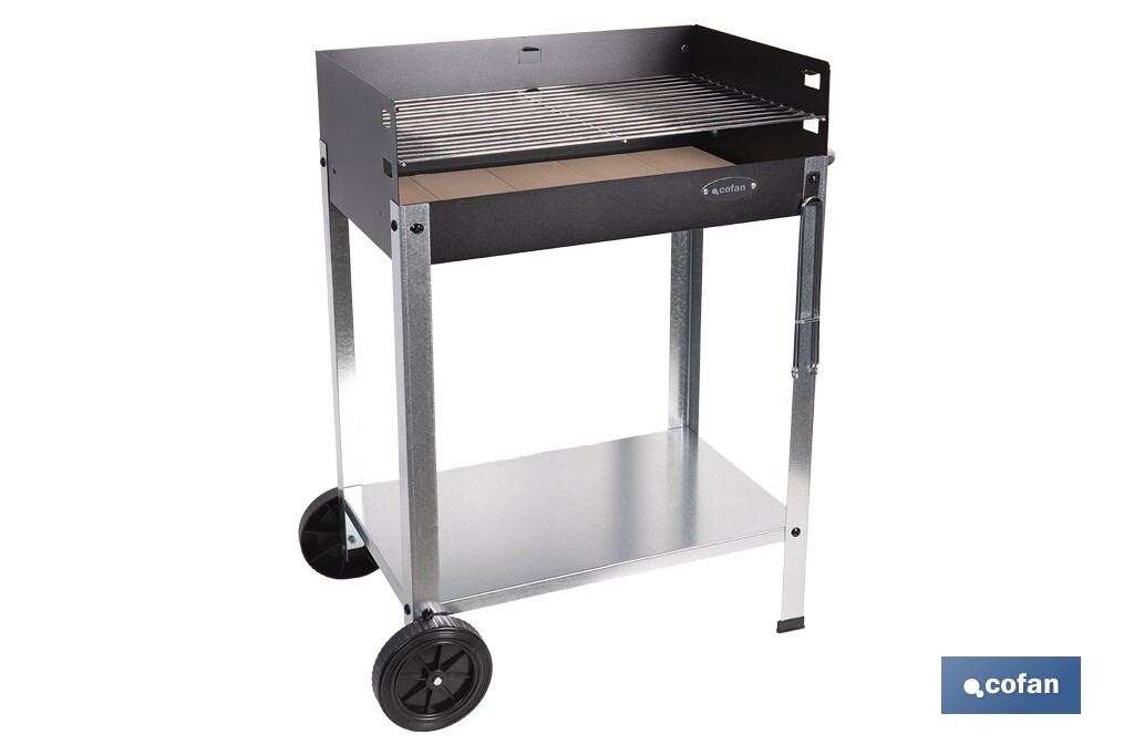 BARBACOA DE CARBÓN CON LADRILLO REFRACTARIO 567 X 360 X 830 MM